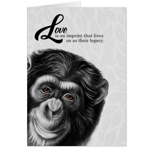 L'amour du chimpanzé peint est leur héritage (Devant)