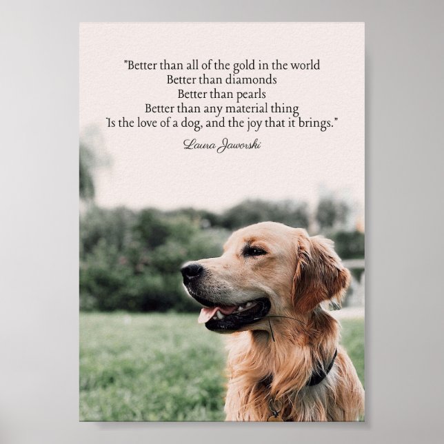 L'amour d'un chien Poster par Laura Jaworski (Devant)