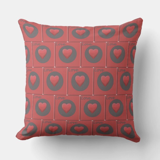 L'amour en boîte dans le Coussin extérieur rouge (Recto)