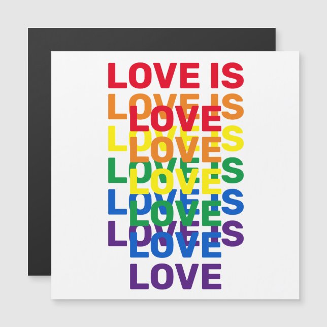 L'amour est amour arc-en-ciel la typographie moder (Devant / Derrière)