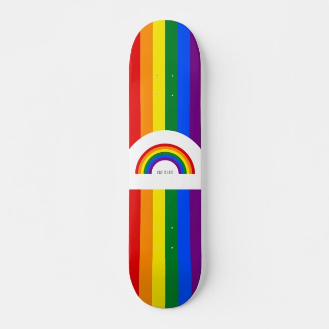 L'amour est amour arc-en-ciel skateboard (Devant)