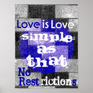 L'amour est amour. Simple en tant que que… affiche