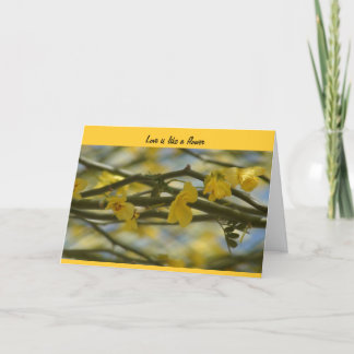 L'amour est comme une fleur - carte de mariage