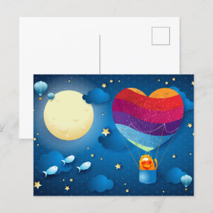 L'amour est dans la carte postale aérienne