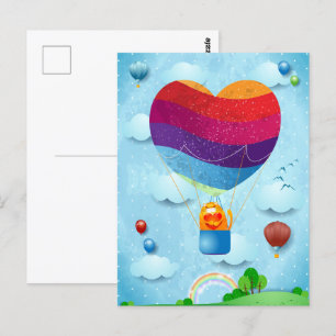L'amour est dans la carte postale aérienne