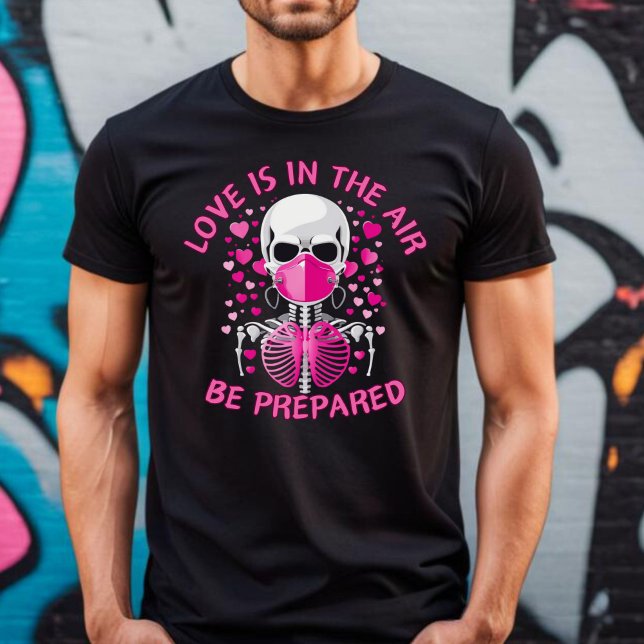 L'amour est dans l'air T-shirt anti-Valentin (Love Is In The Air Anti Valentine's T-shirt.)