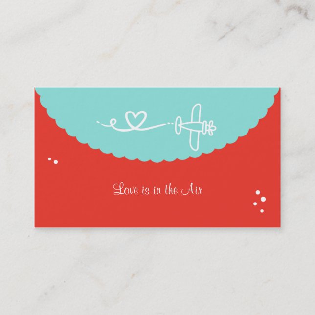 L'amour est dans les Cartes de visite aériens (Devant)