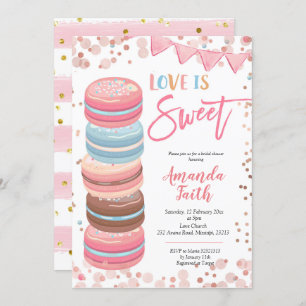 L'amour est douce Macaron nuptiale invitation