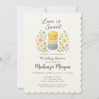 L'amour est doux - Macaron Invitation