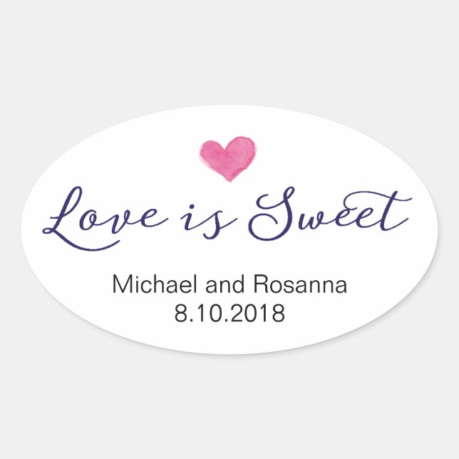 L'amour est doux Mariage Favor Stickers (Devant)