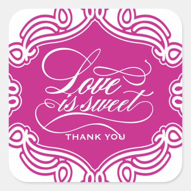 L'amour est doux Mariage Favor Stickers (Devant)