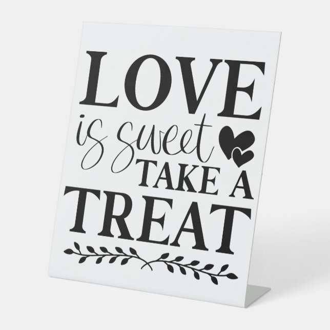 L'amour est doux prenez un panneau de piédestal de (Recto)