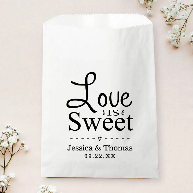 L'Amour Est Doux ! Sacs favoris de mariage personn (Créateur téléchargé)