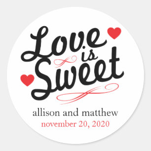 L'Amour Est Doux Vieux Étiquettes (Noir / Rouge)