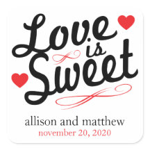 L'Amour Est Doux Vieux Étiquettes (Noir / Rouge)