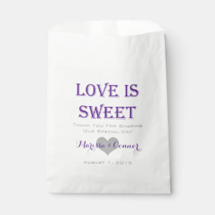 L'amour est doux violet Mariage sacs