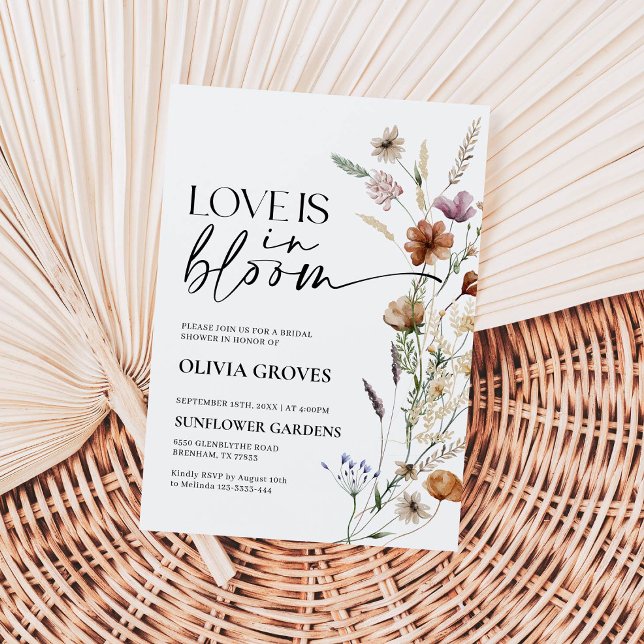 L'amour est en fleur nuptiale douche Invitation Ru (Créateur téléchargé)