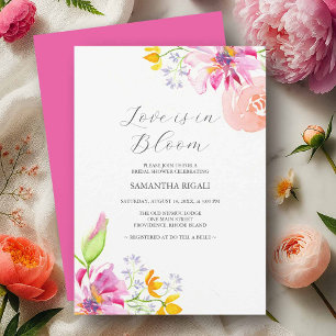 L'amour est en fleur nuptiale Invitations de douch
