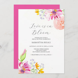 L'amour est en fleur nuptiale Invitations de douch