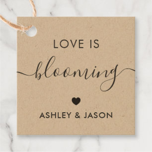 L'amour est en fleurs, étiquette cadeau Fleurs, Ma