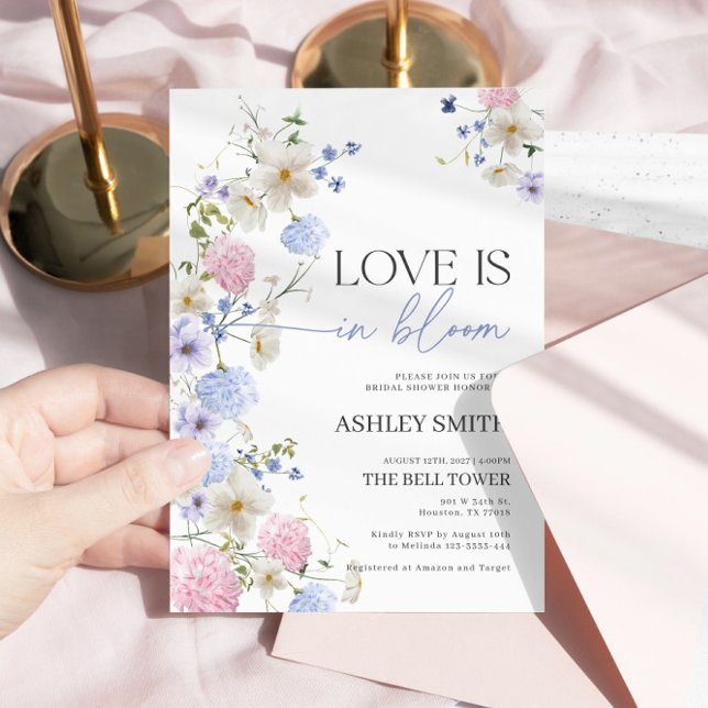 L'amour est en fleurs Invitation | Réception de ma (Créateur téléchargé)