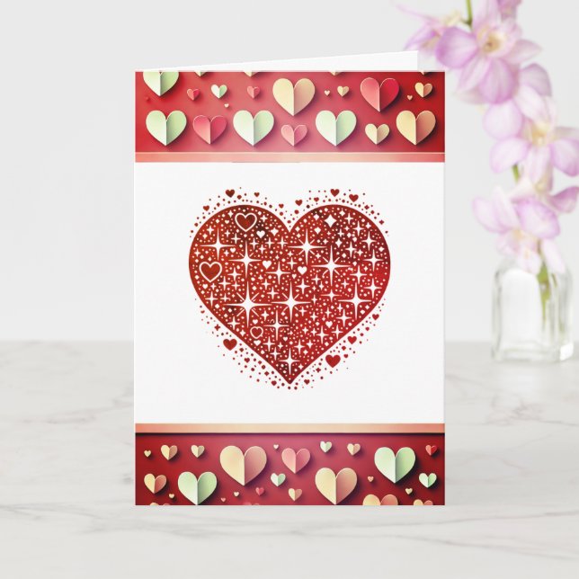 L'amour est en l'air" Carte Saint Valentin (Orchidée)