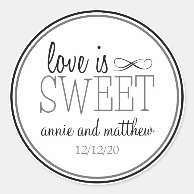 L'amour est Étiquette doux (noir / gris) (Devant)