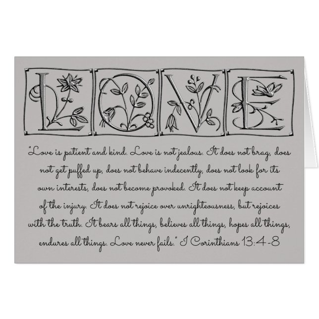 L'amour est Fails~Scripture~Wedding (Devant Horizontal)