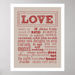 L'amour est..... Impression d'art typographique