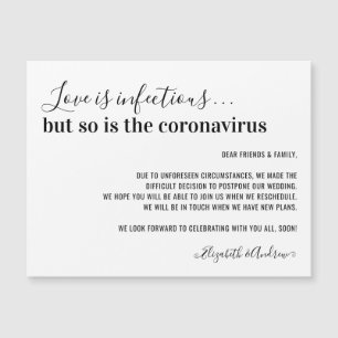 L'amour est Infectieux Covid19 Mariage Postponemen