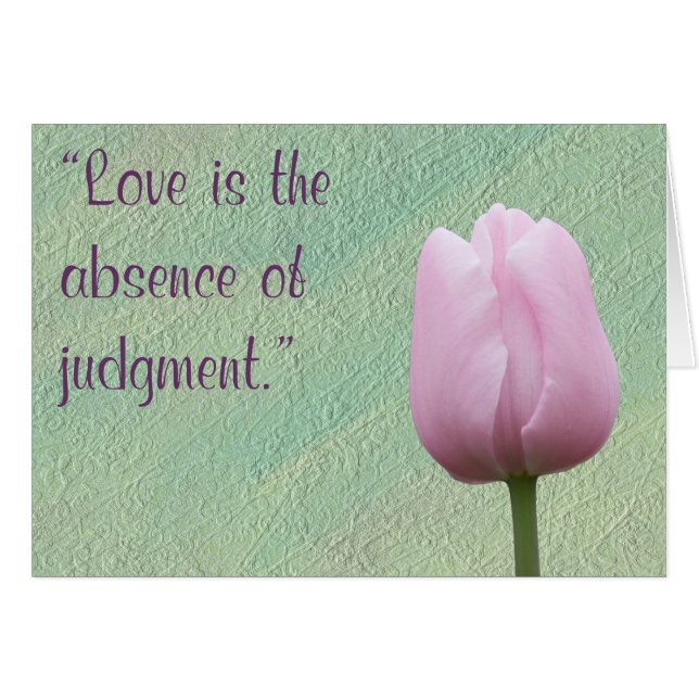 L'amour est l'absence de jugement Carte de voeux (Devant horizontal)