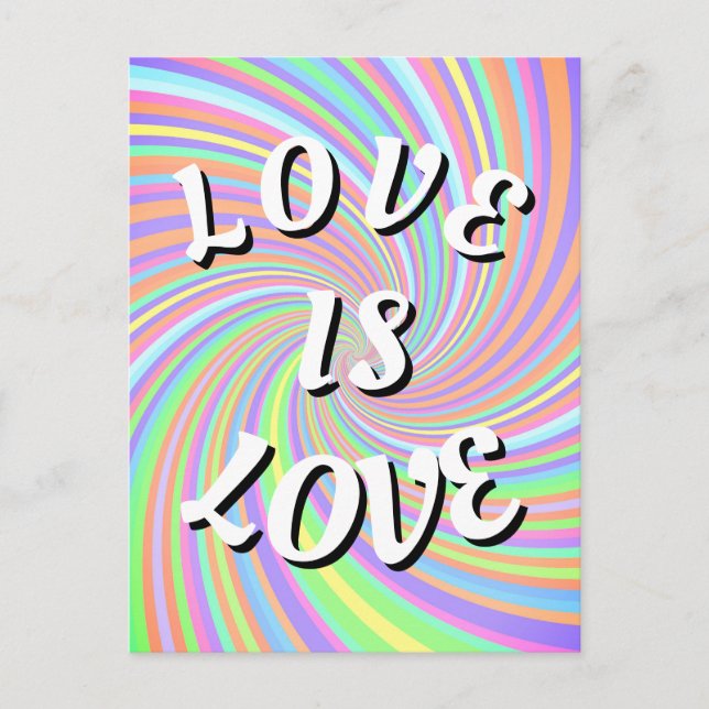 L'amour est l'amour Carte postale de la Fierté (Devant)