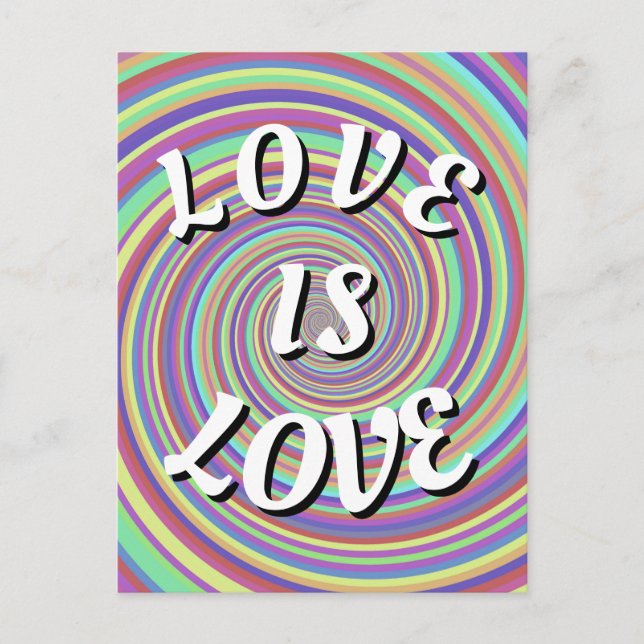 L'amour est l'amour Carte postale de la fierté (Devant)