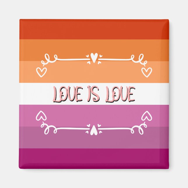 L'amour est l'amour Pride Mois Magnet (Devant)
