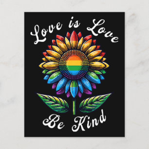 L'amour est l'amour Rainbow Sunflower LGBT+ Gay Le
