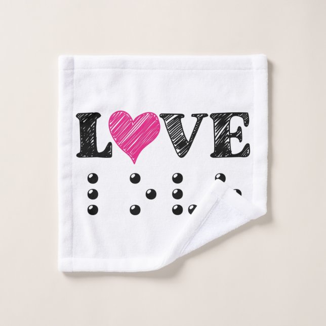 L'amour est le braille aveugle (Gant de toilette)