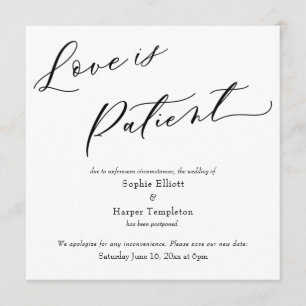 L'amour est le patient Carte Mariage simple report