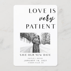 L'amour est le patient nouvelle carte de date