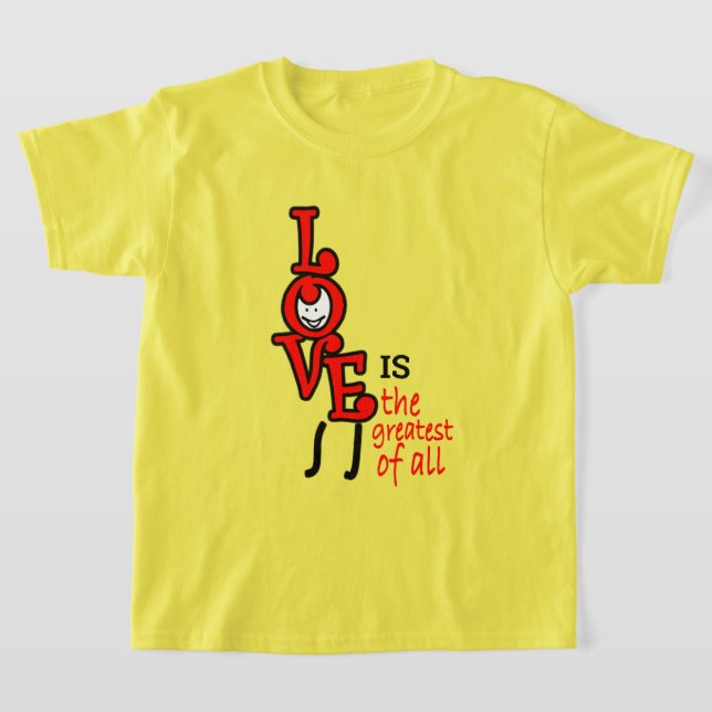L'Amour Est Le Plus Grand De Tous Les T-Shirt Enfa (Poser)