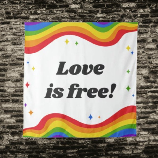 L'amour est libre : Tapisserie de la fierté arc-en (Créateur téléchargé)