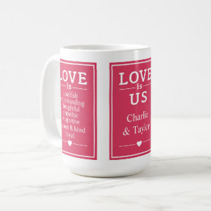L'amour est ...noms personnalisés mugs