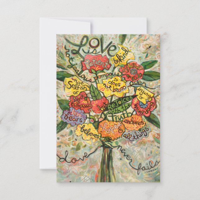 L'amour est patient, 1 Corinthians carte de prière (Devant)