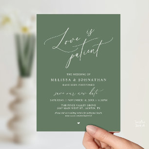 « L'amour est patient » Faire-part de mariage Chan