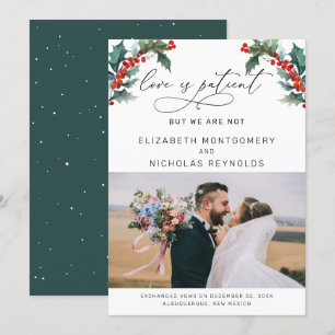 L'amour est patient, nous pas Faire-part de mari