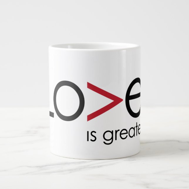 L'amour est plus grand... que ce Jumbo Mug ! (Devant)