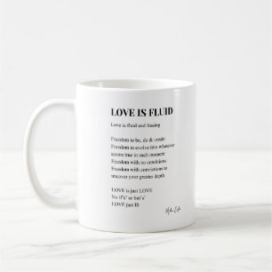 L'amour est poème fluide poésie mur art café tasse
