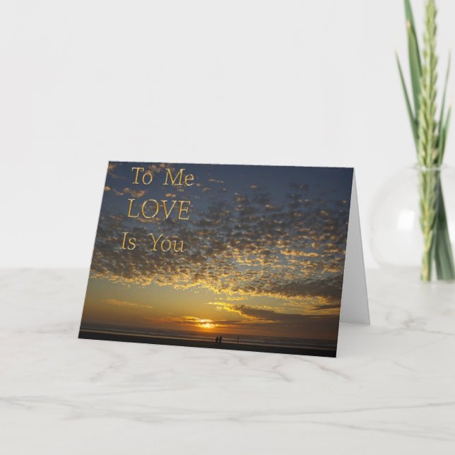 l'amour est toi, carte anniversaire (Devant)