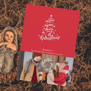 L'amour est tombé Photo Carte de Noël