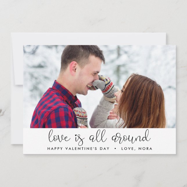 L'amour est tout autour de la carte de la Saint Va (Devant)