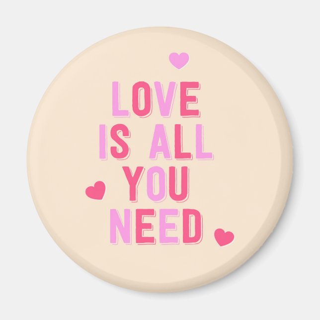 l'amour est tout ce dont vous avez besoin - aimant (Devant)